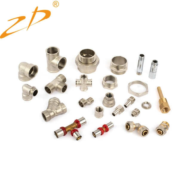 Brass Male Female Thread Copper Plumbing Elbow Pipe Cross Tee Pex Fittings