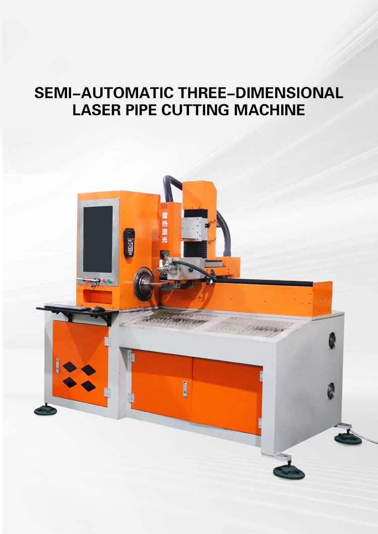 Stainless Steel, Iron, Copper CNC Metal Pipe Semi-Automatic Fiber Laser Cutting Machine