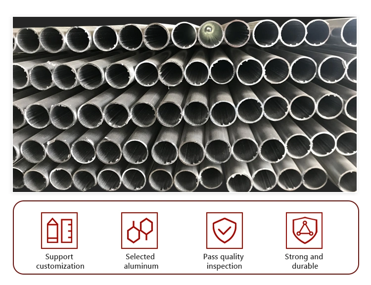 6061 7005 7075 T6 Round Thin Wall Aluminum Pipe Rectangular Anodized Extruded Aluminum Alloy Tubes Pipe