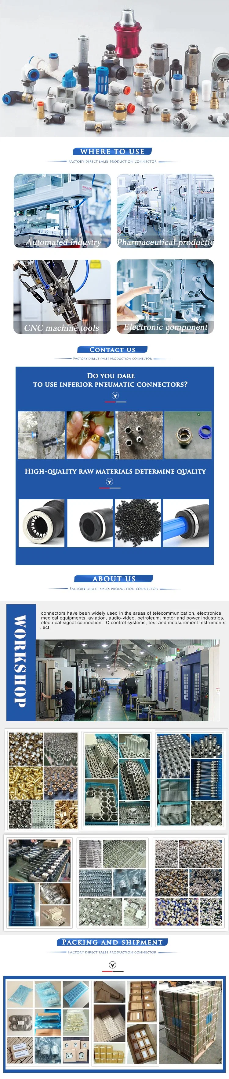 T-Types of Pneumatic Fittings Connector External and Internal Threads SMC S-Kq2vs Plastic Connector