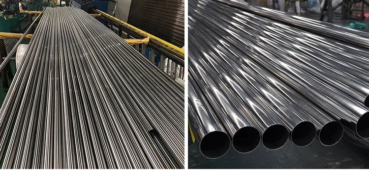 Stainless Steel Outer Threaded Tube A554 Twisted Spiral Inox 304 316 SUS Corrugated Stainless Steel Tubing