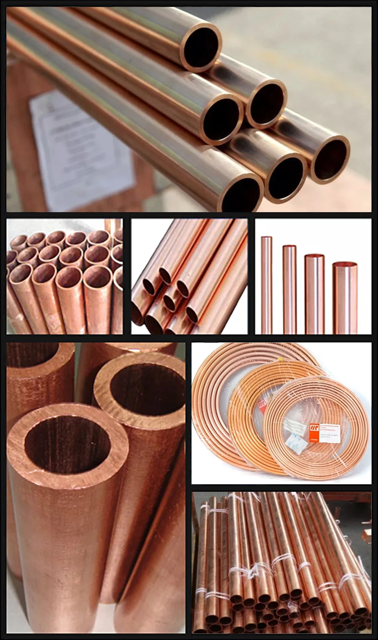 C12000 C2400 Copper Pipe Thickness Wall Seamless Length 3m 4.8m 5.8m 6m 99.99% Pure Copper Tube