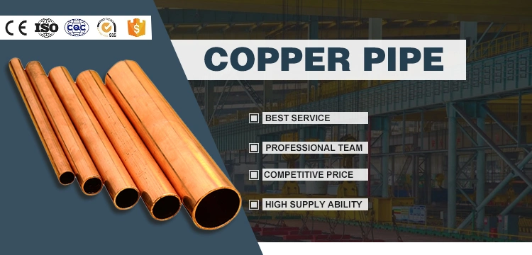 C12000 C2400 Copper Pipe Thickness Wall Seamless Length 3m 4.8m 5.8m 6m 99.99% Pure Copper Tube