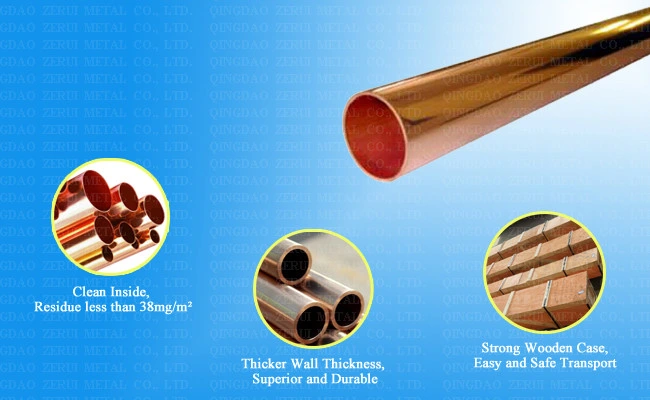 Hard Drawn Air Conditioner Copper Tube for R410A Refrigerant