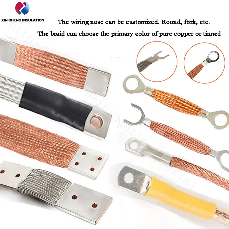 Flexible Tinned Copper Braided Earth Strap for Solar Power