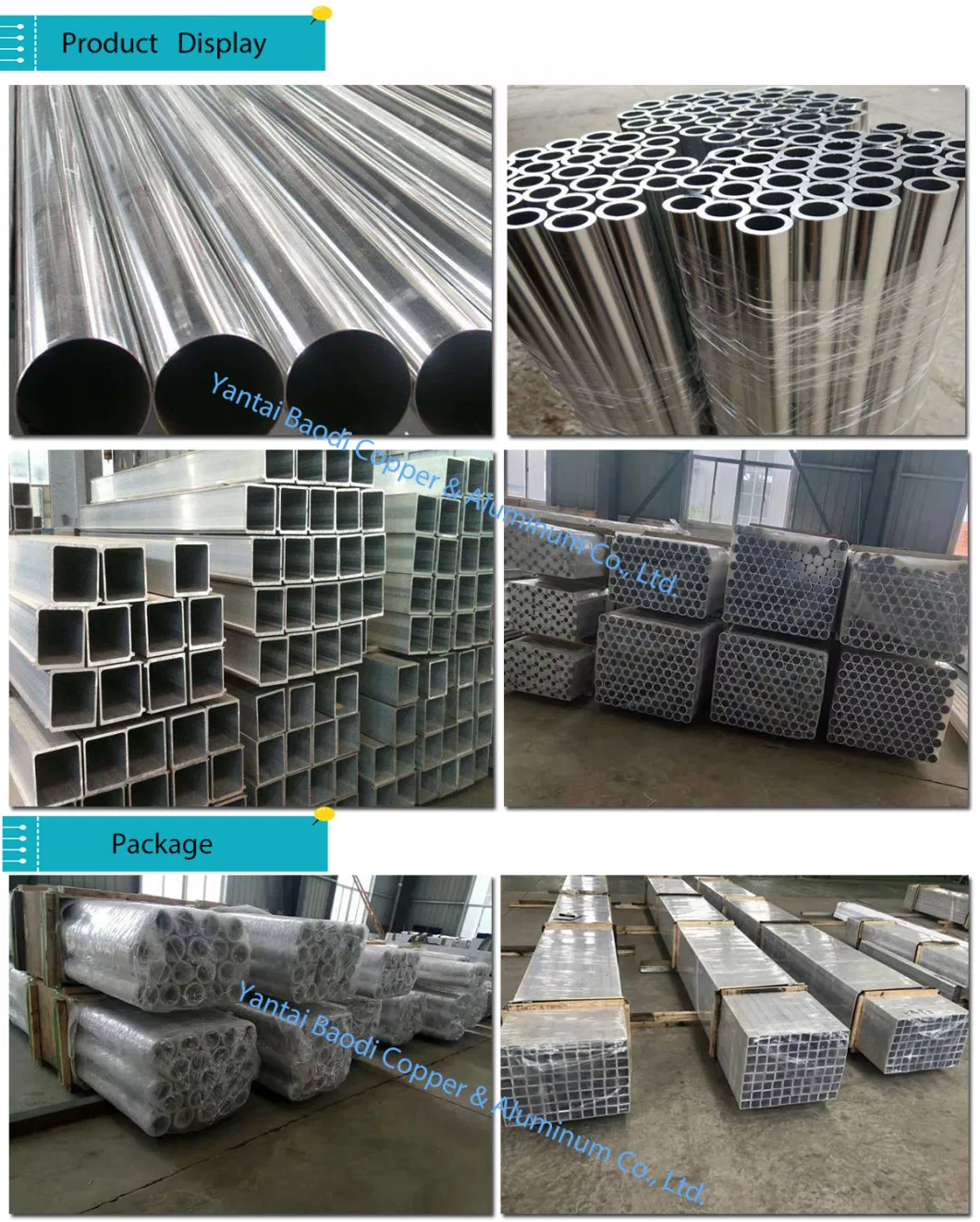 Extrusion ASTM Standard Bright 6063 6061 Aluminum Profile Tube for Tent Applications