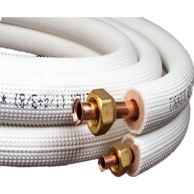 1/4+3/8 20m Fireproof France M1 PE Insulated Coil Copper Tube for Central or Split Air Conditioning