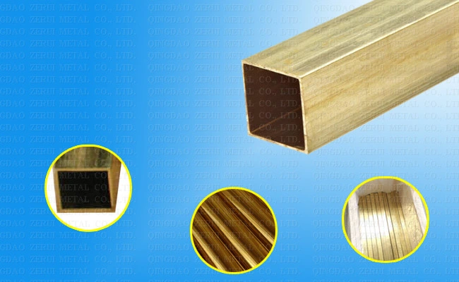 ASTM B135 Standard C27000 Seamless Square Brass Tube for Decorative