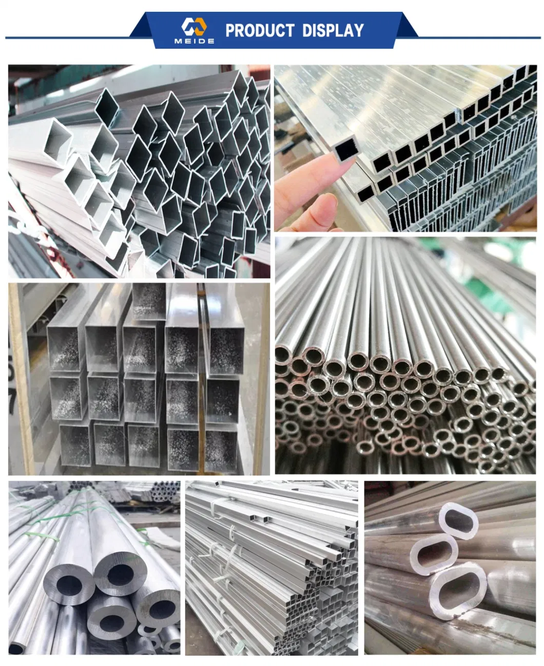 Custom Size Alloy 1145 1235 2618 3105 5754 5083 5056 6463 8011 7050 Welded Round/Square/Rectangular/Hexagonal/Oval Seamless Aluminum Tube