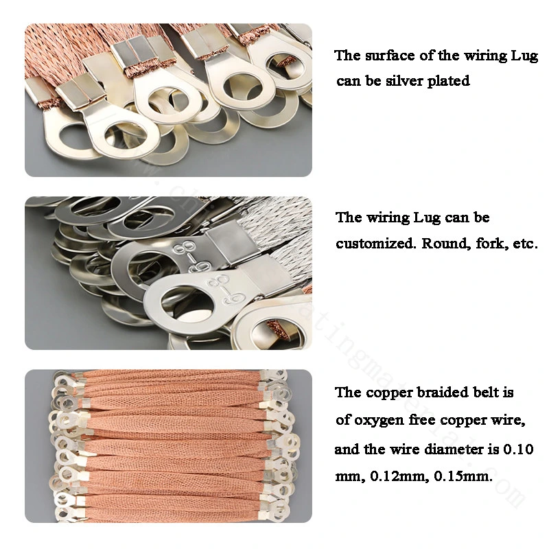 Flexible Tinned Copper Braided Earth Strap for Solar Power