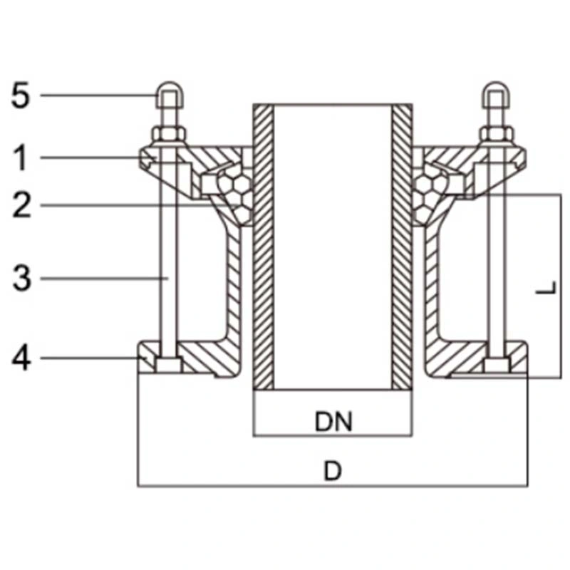 Restrained Flange Adaptor for PE Pipe with Brass Grip Low Price