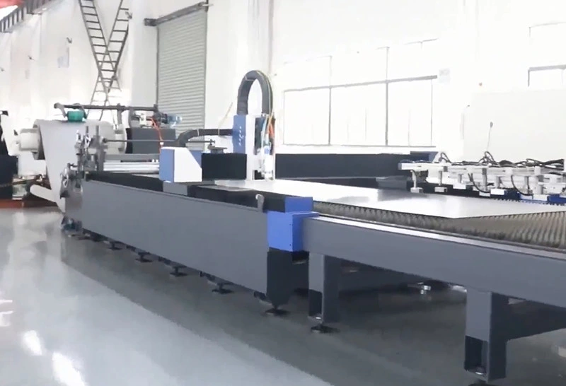 Metal Plate +Round/Square Tube Exchange Table Fiber Laser Cutting Machine for Steel Aluminum