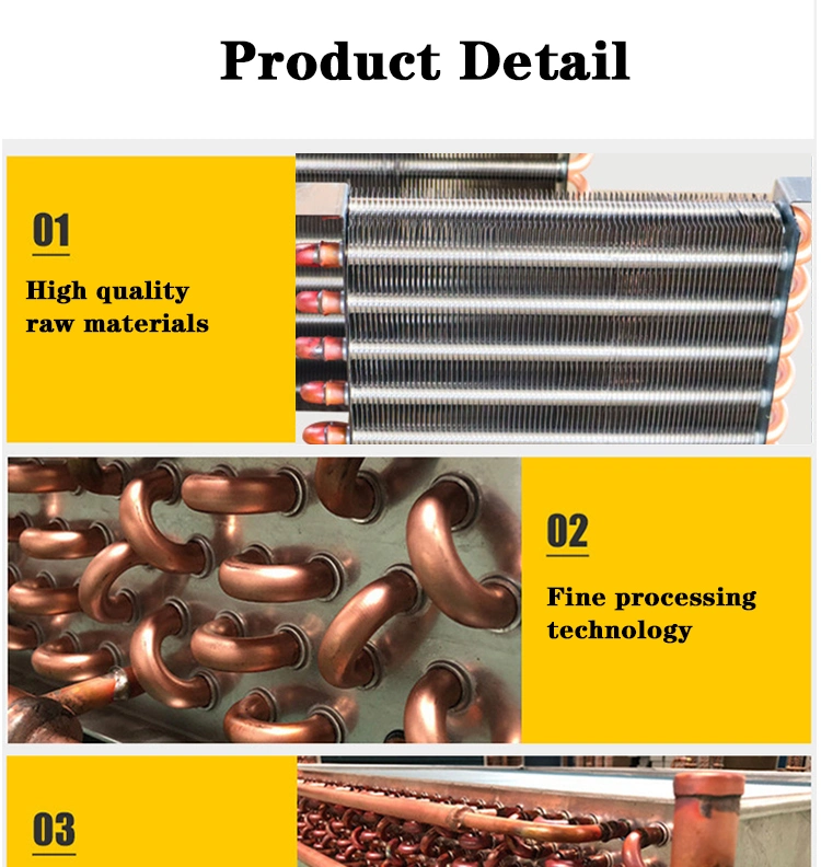 HVAC System Refrigeration Air Conditinoer Spare Parts Copper Tube with Fin Tube Condenser Heat Exchanger