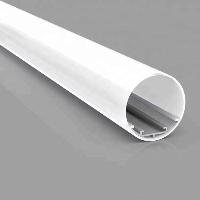 Tw2825 T8 Plastic Tube Round Cover with Aluminum Extrusion Craft LED Profile for Hanging LED Strip Lighting