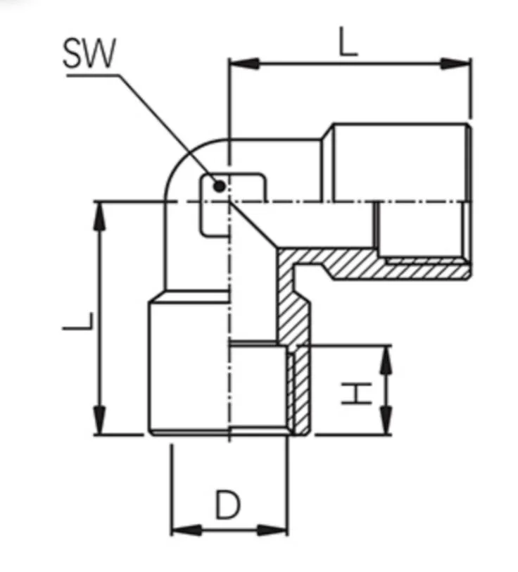 Tty-Pvf Square Tube Joint 90-Degree Elbow Connector for Copper Pipe Rods