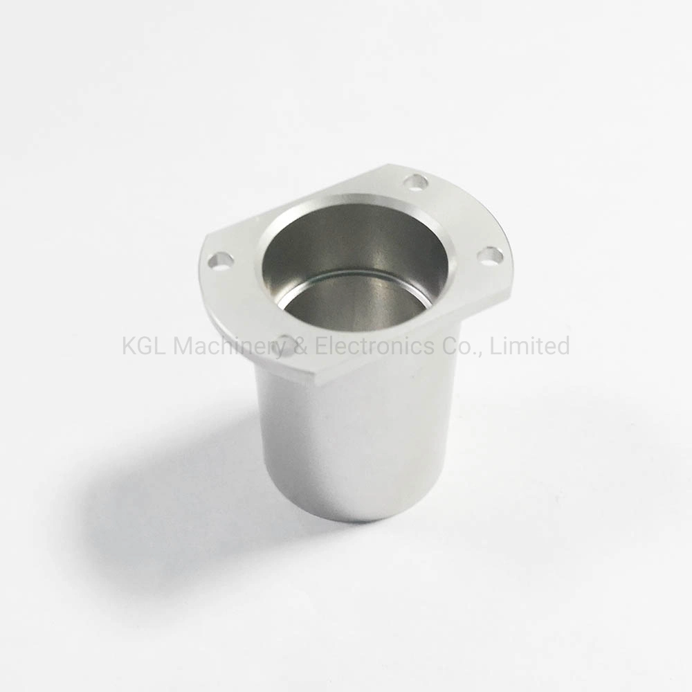 High Quality OEM Aluminum Square Cap Round Tube Flange with Raw Anodizing