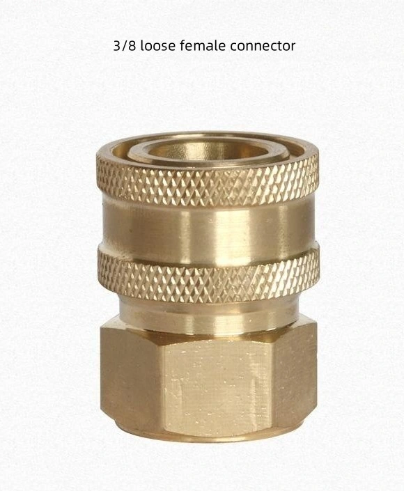 Cleaning Machine Connector 3/8 Quick Insert 1/4 Loose Water Gun Pipe Copper Connector Stainless Steel Anti-Winding Connector