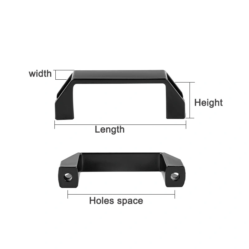 Best Square Aluminum Alloy Toolbox Pull Handle with Black Tube