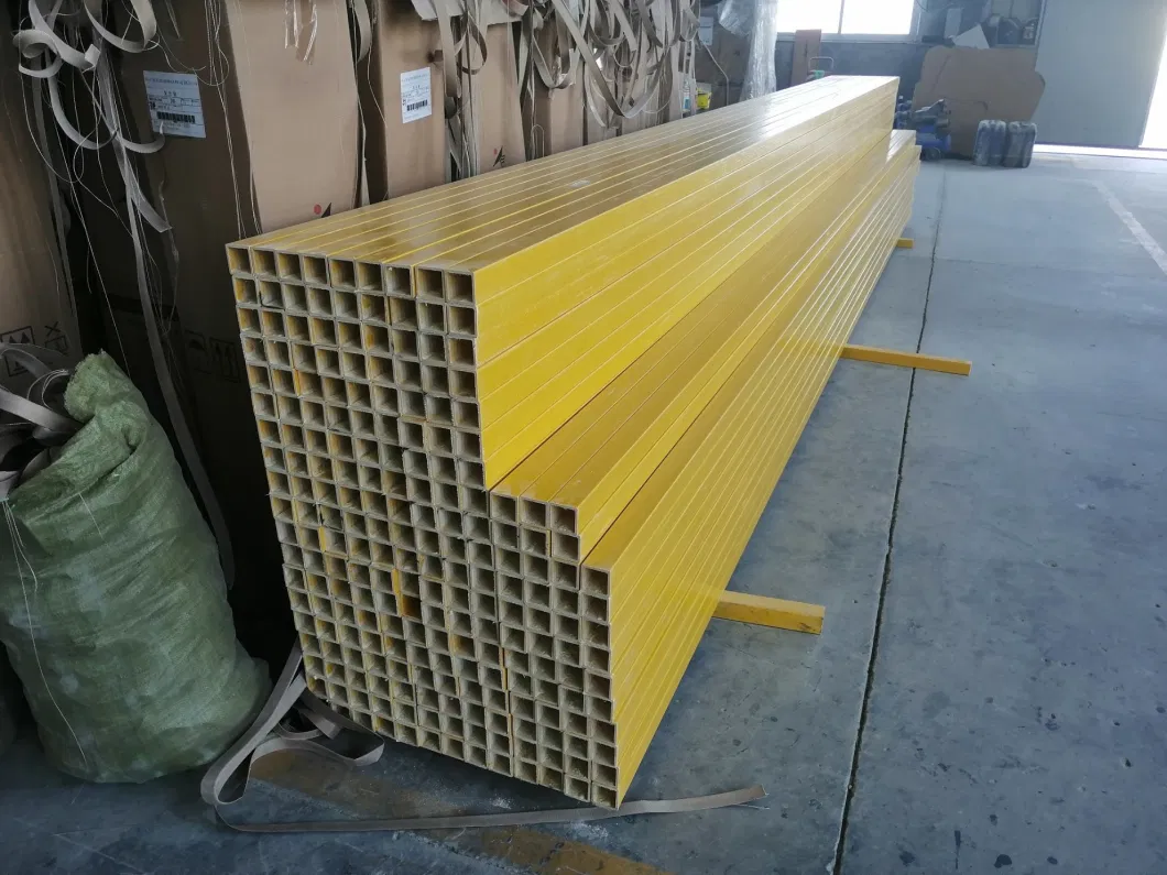 Fiberglass Square Tubes FRP Square Tube Composite Plastic Square Pipe Tube GRP Pultrusion Square Tube