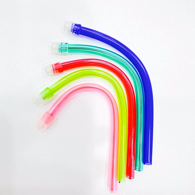 SJ Disposable Dental Saliva Ejectors Bendable Colorful Clear Suction Tips Aspirator Tube SE210