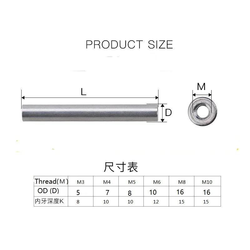 CNC Machining Stainless Steel 304 Aluminium Unthreaded Standoff Spacer