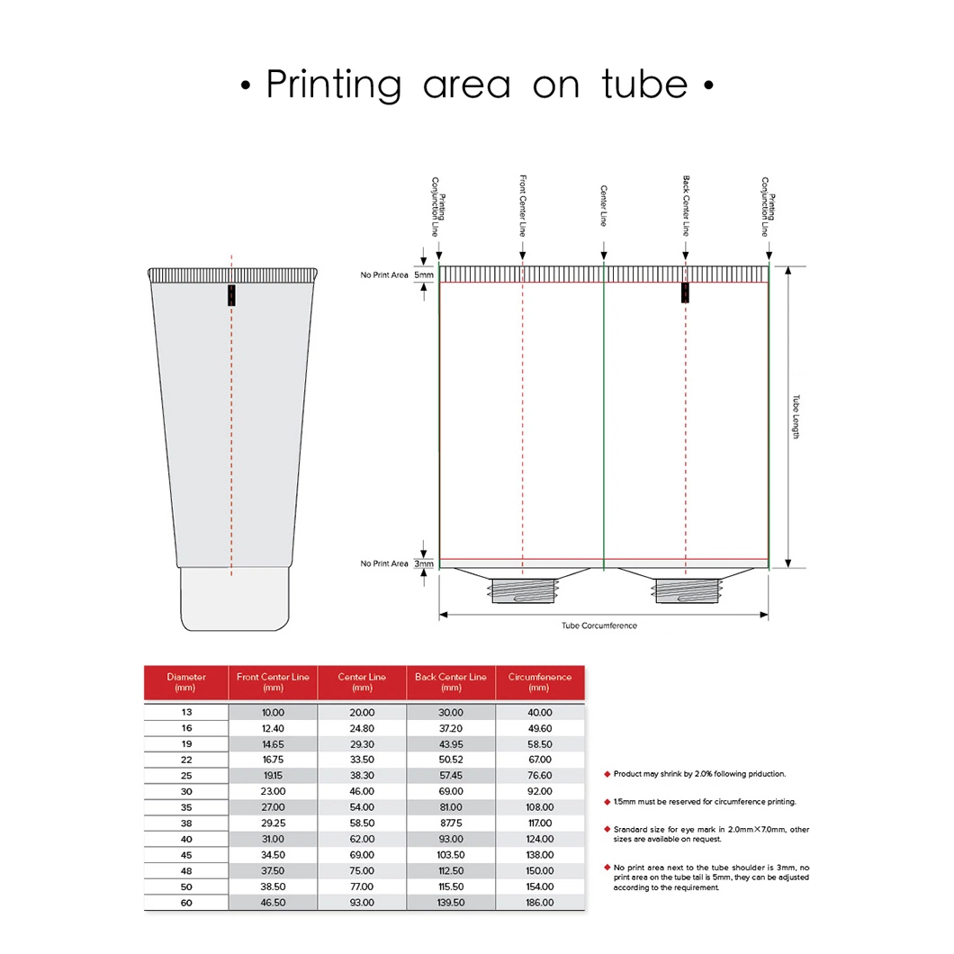 Plastic / Aluminium Tube Cosmetic Plastic Tube Cosmetic Packaging for Body Lotion Face Cream Hand Cream