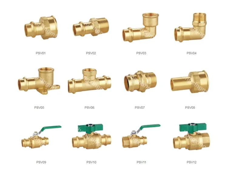 Full Range Quick Press Crimp Pushfit Compression Pb Fit Elbow Tee Adapter Pb Fittings for Plastic Pipe or Copper Pipe