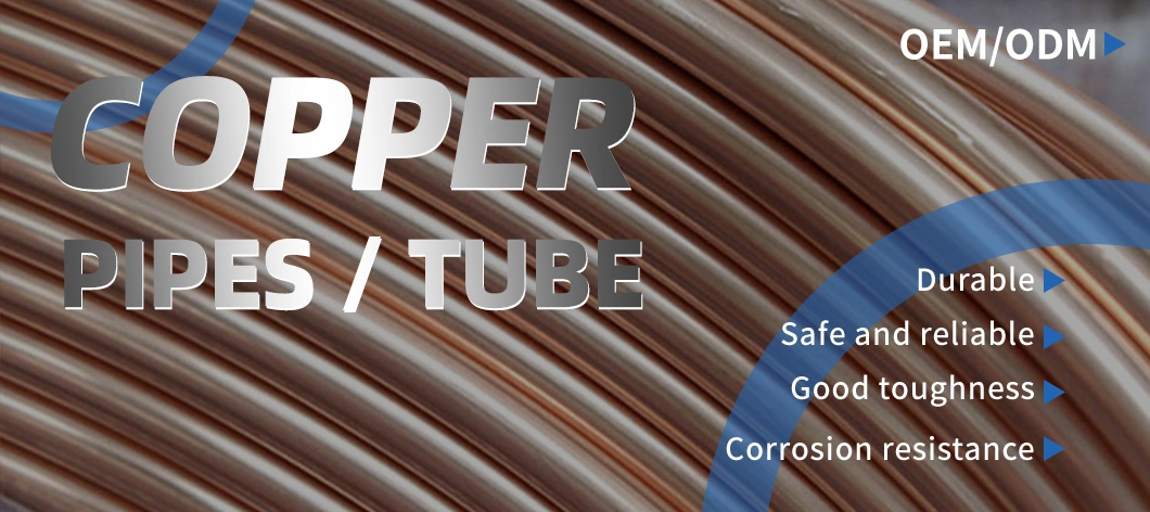 1/2 3/4 Copper Coil B280 C12200 C2400 Air Conditioner Copper Pipe Price Per Meter 12000BTU 18000BTU Copper Pipe Air Conditioner