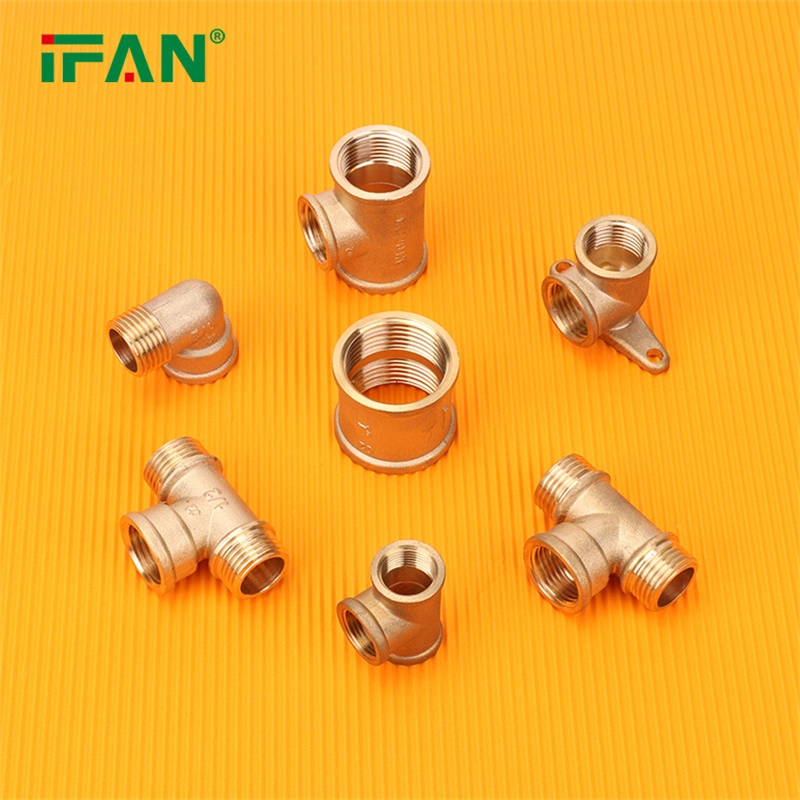 Ifan Manufacturers Brass Pipe Fitting Forged Brass Connector Copper Fitting