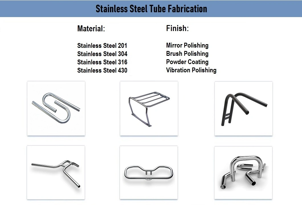 Custom Square Galvanized Steel Aluminum Stainless Steel Tube Bending Pipe Fabrication