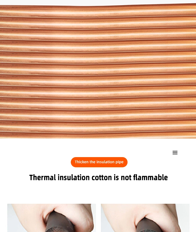 Air Conditioner Onnecting Pipe Parts Foam Insulation Coated Pancake Pair Coil Insulated Copper Pipe/Tube