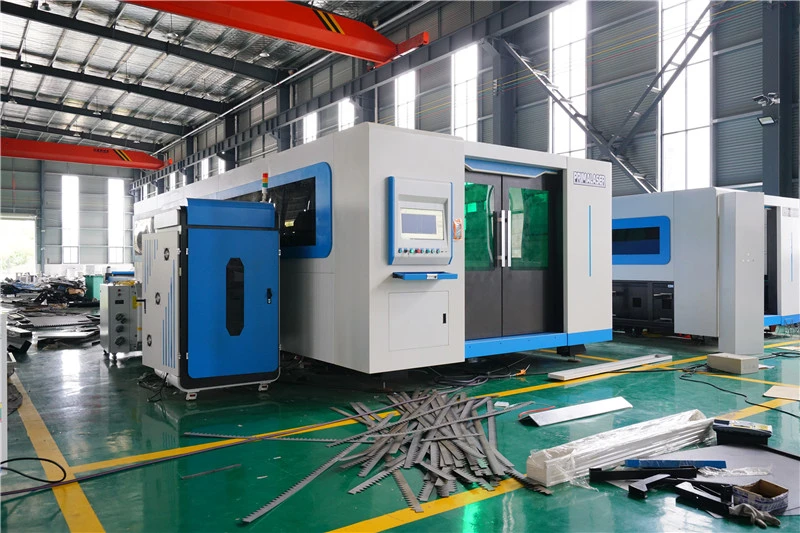 Metal Plate +Round/Square Tube Exchange Table Fiber Laser Cutting Machine for Steel Aluminum