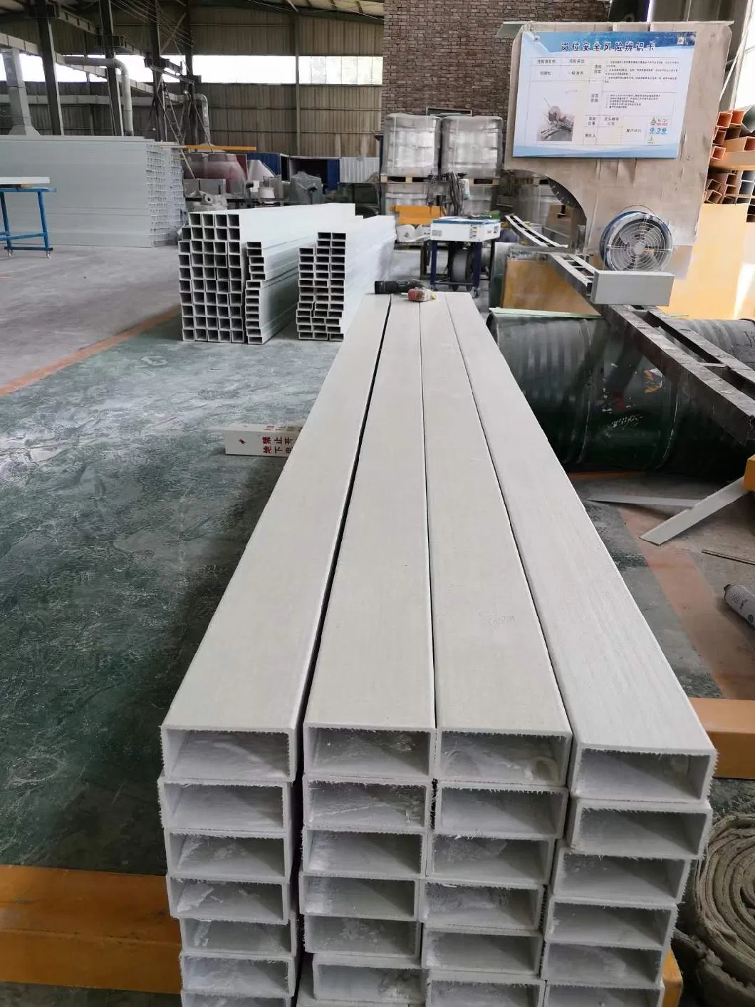 Fiberglass Square Tubes FRP Square Tube Composite Plastic Square Pipe Tube GRP Pultrusion Square Tube