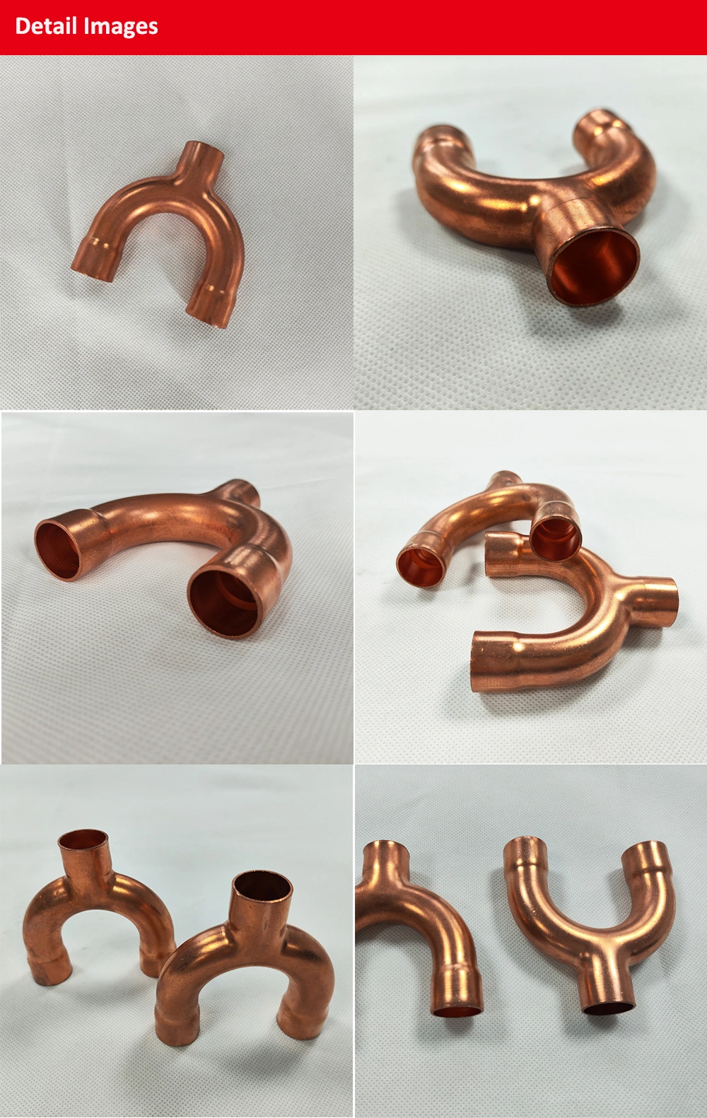 Copper Pipe Connector Copper Tee for Air Conditioner for Midea, Daikin, Gree, LG and So on