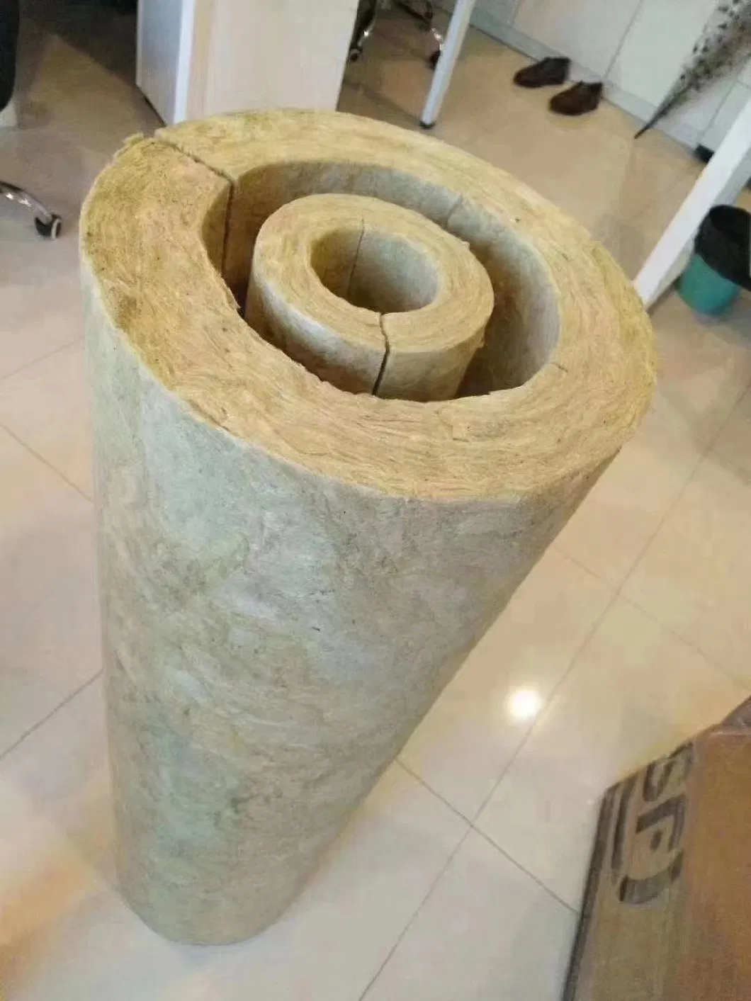 Aluminum Foil Mineral Rock Wool Pipe for Exhaust Pipe Insulation