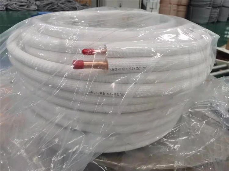 Air Conditioning Insulated Copper Pipe Rubber Foam Insulation Hose Tube