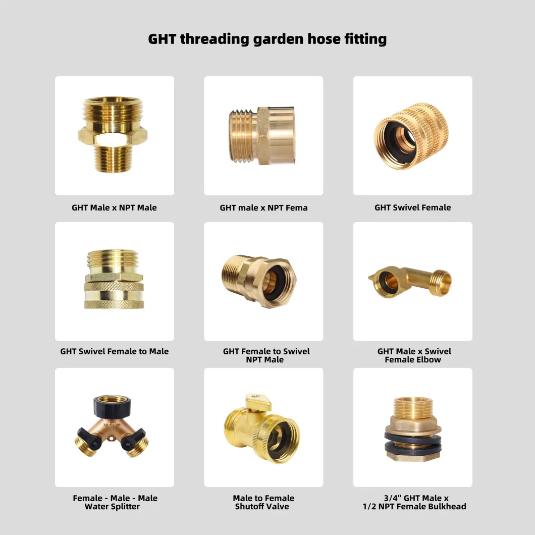 Male/Male 3/4&quot; Thread Garden Hose Fittings Connectors Adapter Brass Pipe Fittings