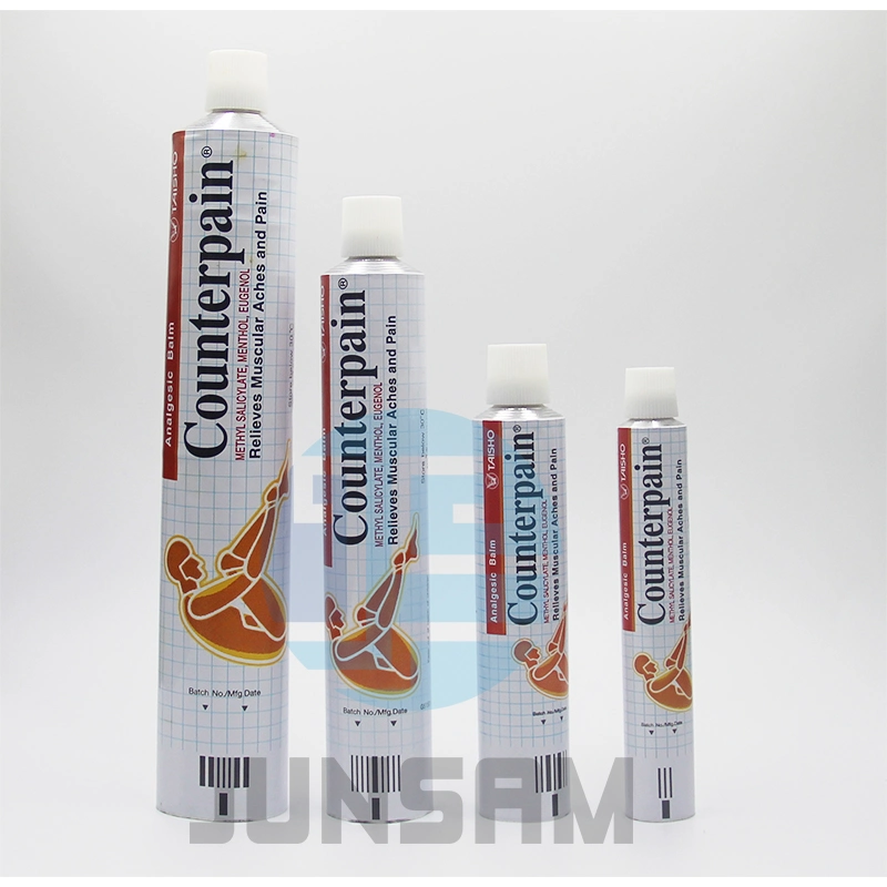 Pharmaceutical Ointment Packaging Collapsible Aluminum Tube Empty Foldable Collapsible Tube