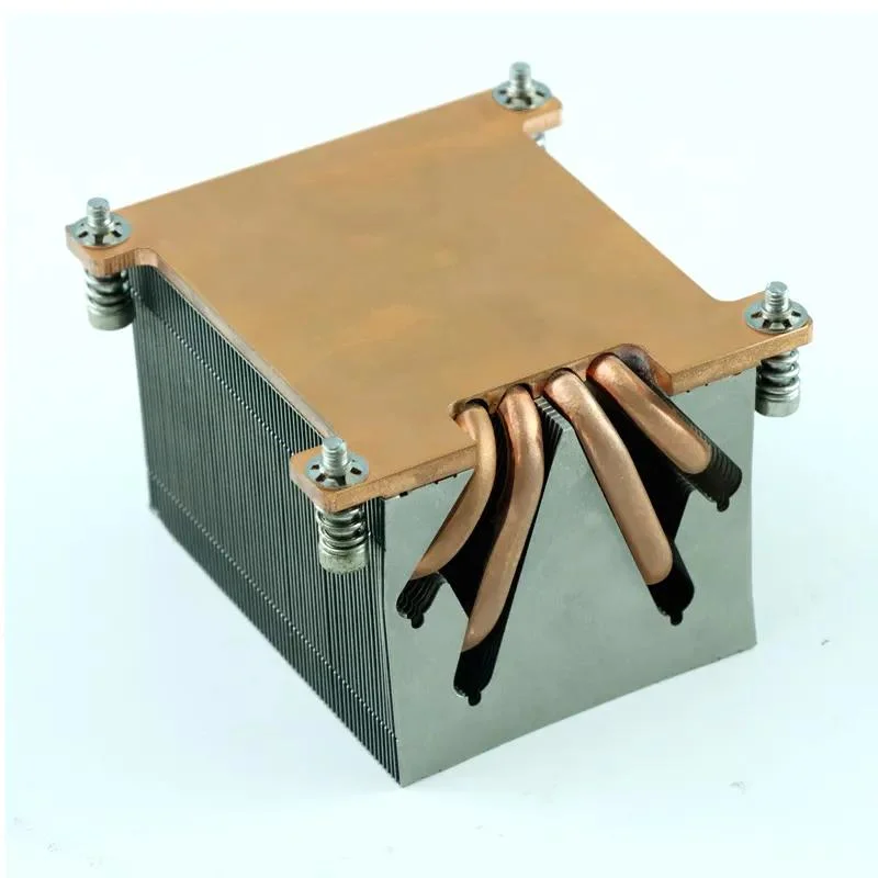 CPU Heat Sink Buckle Fins Copper Tube Industrial Server Cooling Group