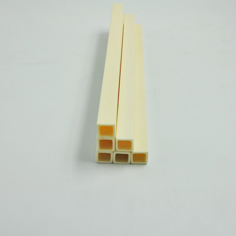 C799 Alumina 99.5% Alumina Ceramic Square Tube Electrode for Corona Machine with High Pressure Resistant