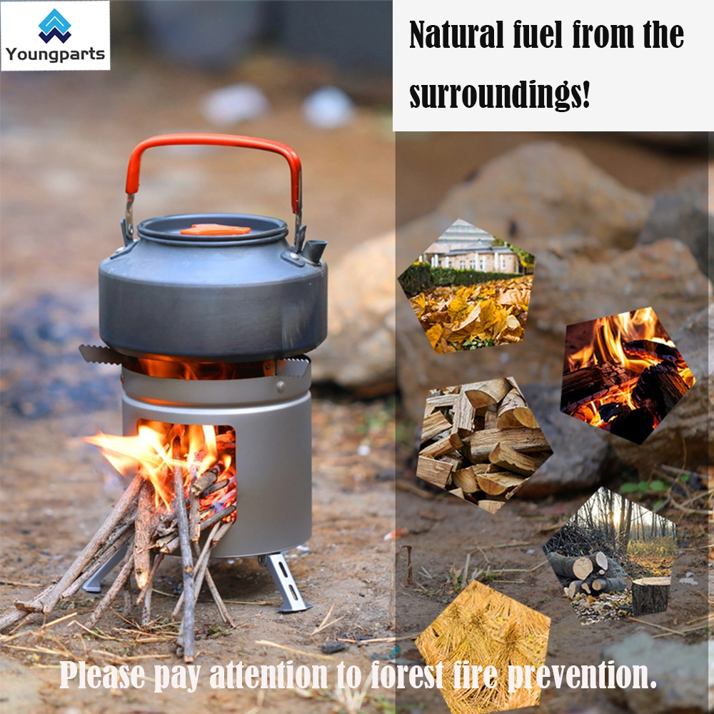 Youngparts Boundless Voyage Outdoor Camping Picnic Portable Lightweight Mini Titanium Wood Stove