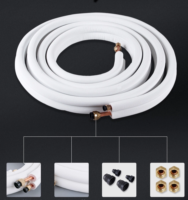 HVAC Twin Insulated Copper Pipe 3m/15m/20m/30m Insulated Copper Tube for Split Air Conditioner Pipe Kit