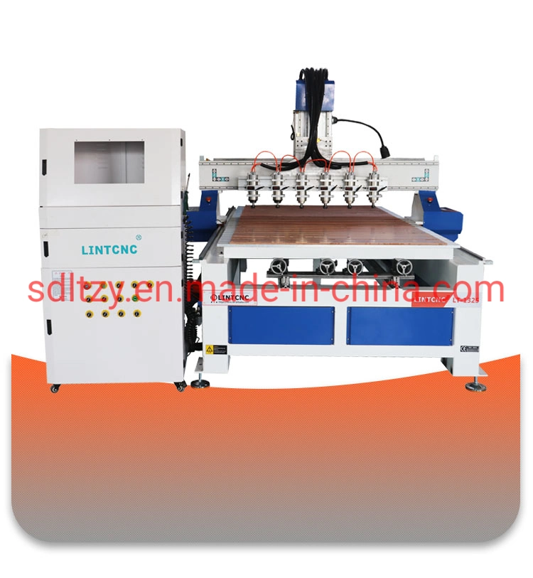 4 Spindles Woodworking Machine CNC Router 1325 with 2.2kw Spindle