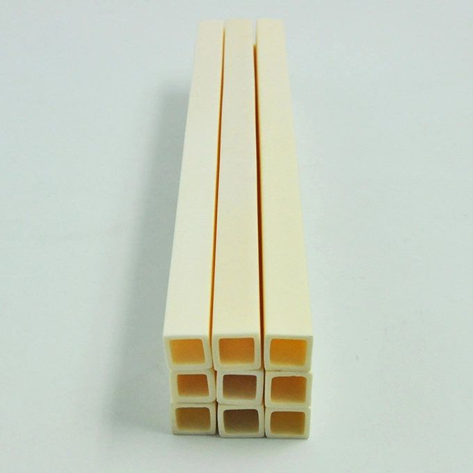 C799 Alumina 99.5% Alumina Ceramic Square Tube Electrode for Corona Machine with High Pressure Resistant