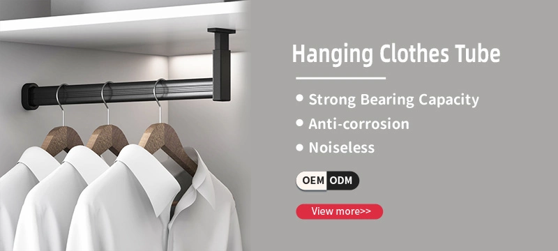 Hardware Accessories Easy Install Flexible Aluminum Alloy Wardrobe Hanging Rail Wardrobe Tube