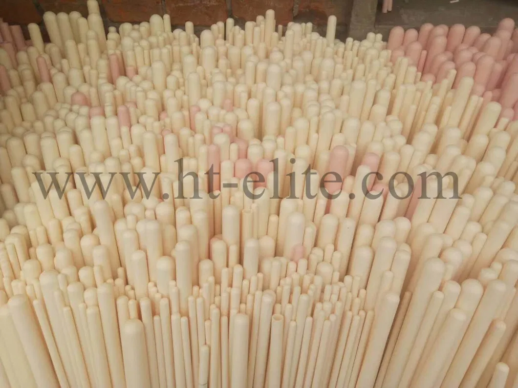 95% 99% Al2O3 Alumina Ceramic Thermocouple Protection Tube C610 C710