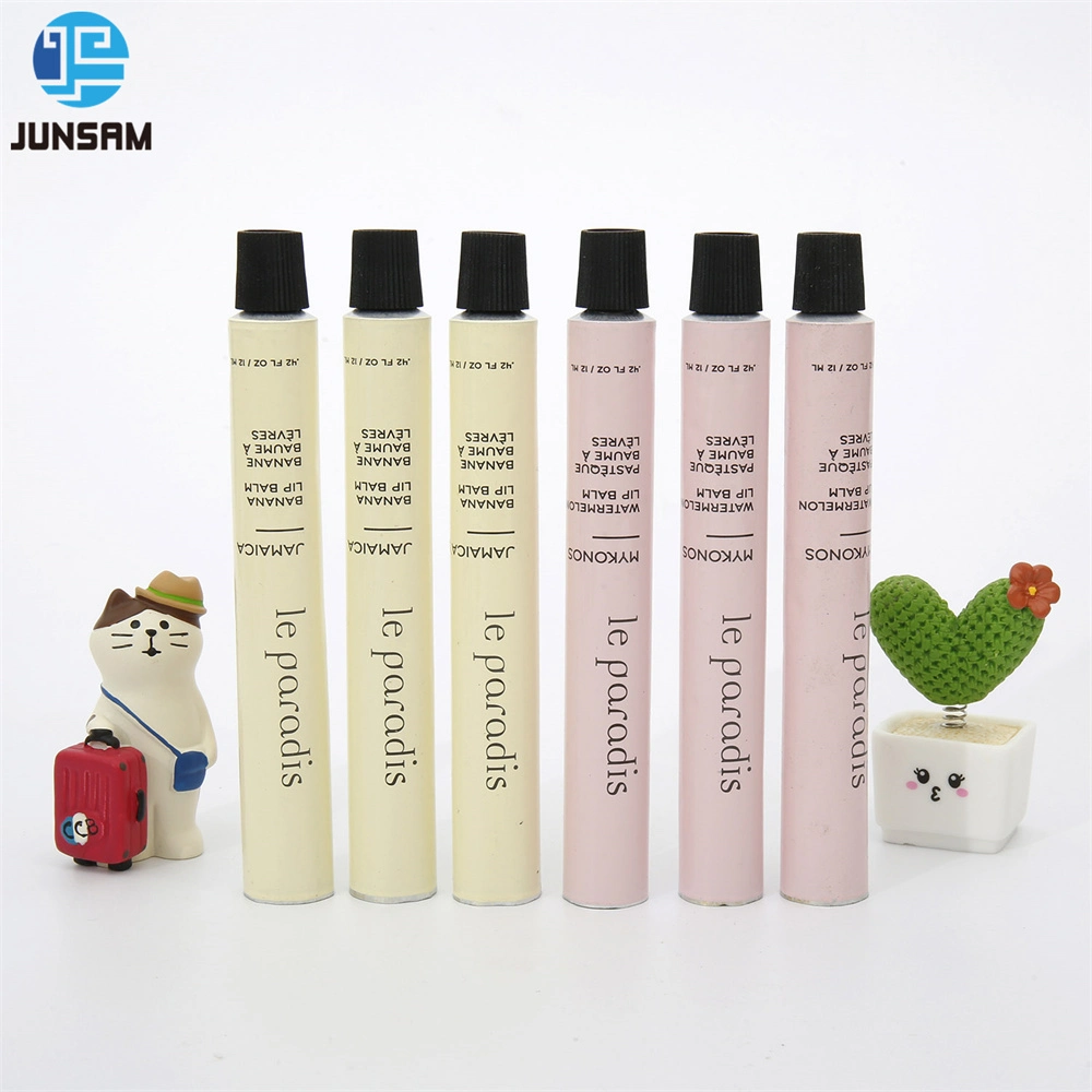 Lip Balm Aluminium Tube Packaging Cylindrical Cap with Puncture