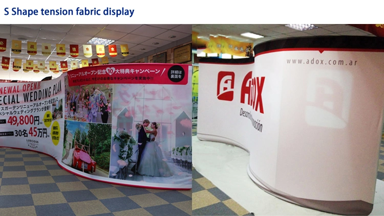 Aluminum Tube Tension Fabric Advertising Circle ED Lightbox Ceiling Hanging Banner for Trade Show