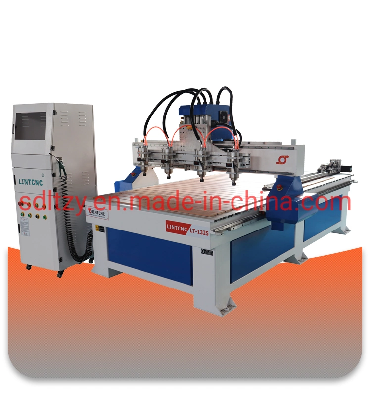 4 Spindles Woodworking Machine CNC Router 1325 with 2.2kw Spindle