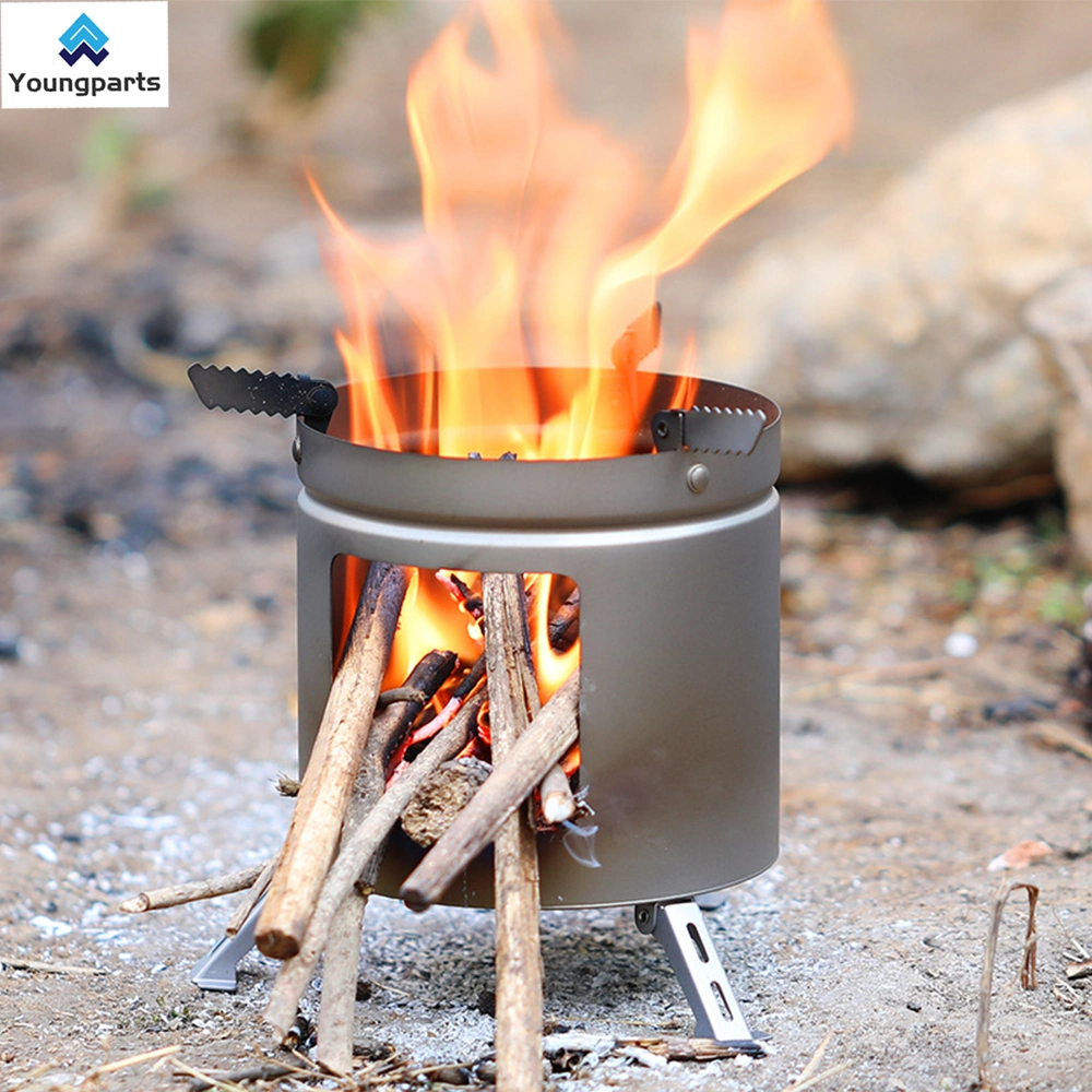 Youngparts Boundless Voyage Outdoor Camping Picnic Portable Lightweight Mini Titanium Wood Stove